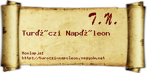 Turóczi Napóleon névjegykártya